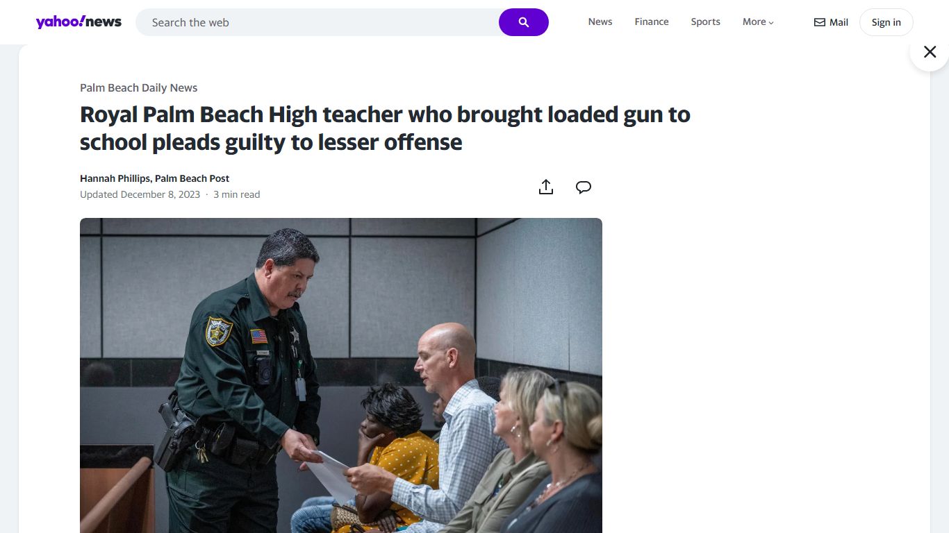 Royal Palm Beach High teacher who brought loaded gun to school pleads ...